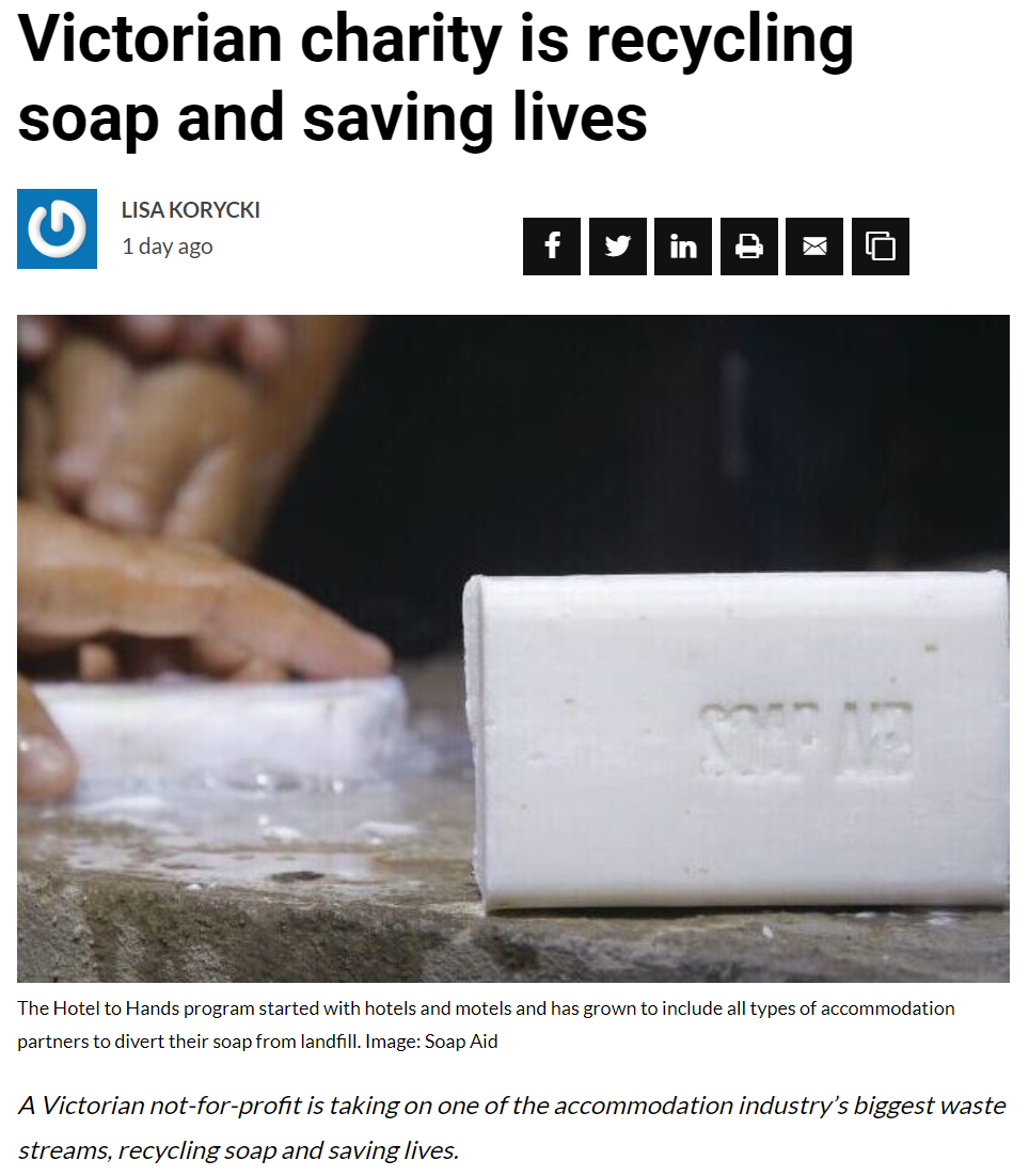 Soap Aid Spotlighted in Waste Management Review Magazine